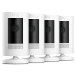 Ring Stick Up Cam Battery Indoor/Outdoor (White) [4 Pack ]