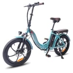 FAFREES F20 Pro - Elektrisk cykel - 20" hjul - Motor 250W - Batteri 36V 18AH - Blå sjö