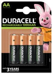 Duracell oppladbare batterier AA 4-pk.