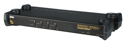 ATEN KVM-switch, 1 konsol styr 4 datorer, USB & PS/2, 19"