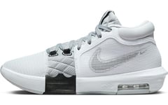 Nike Homme Lebron Witness VIII Chaussure de Basketball, White/Black-Lt Smoke Grey, 38.5 EU