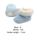 Baby Shoes Warm Boots First Walkers Blue S