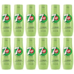 12 x SodaStream 7Up Diet Syrup 440ml Concentrate - Makes 9L Homemade Fizzy Juice