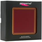 Pimpernel Coasters Burgundy Classic Cork Backed 6 Pack Easy Clean Heat Resistant