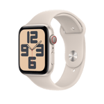 Apple Watch SE (GPS + Cellular) • 40 mm aluminiumboett stjärnglans • Sportband stjärnglans – M/L