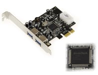 Carte Contrôleur PCIE 2 PORTS USB3 (USB 3.0 SUPERSPEED 5G) - HAUTE QUALITE - CHIPSET ETRON TECH EJ168A