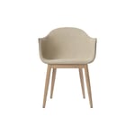 Harbour Dining Chair Wood Base Upholstered, Natural Oak/bouclé 02