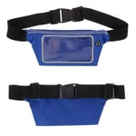 Bæltetaske med lomme til iPhone/smartphone op til 160mm - Touch skærm - Vandtæt - Mørkeblå