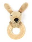Smallstuff Rattle Rubber Ring, Rabbit, Hazel Brun