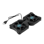 Angshop USB Double Fans Port Mini Portable Octopus Notebook Fan Cooler Cooling Pad For 14 inch Laptop with LED Light