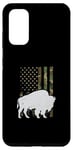 Coque pour Galaxy S20 Drapeau patriotique américain vintage du parc national Bison et Buffalo