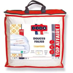 DODO Dodo Tempererat Täcke 300gr/m - 220x240 Cm Douces Folies 100% Polyester Volupt Air Silikon Ihålig Fiber 2 Personer Vit