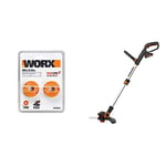 WORX WA0004 Replacement Grass Trimmer Spool with WG163E 18V (20V MAX) Cordless Grass Trimmer with Command Feed and 2 Batteries