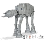 Star Wars Micro Galaxy Squadron AT-AT Walker - 10-Inch Assault Class Vehicle with Five 1-Inch Micro Figure Accessories