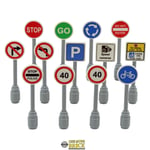 Road Signs. Traffic roadworks roadsigns x13 - custom prints | All parts LEGO