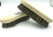 Bassine Scrubbing Hand Brush Wooden Stiff Hard Deck Bristle Floor Clean 2PK,F&F