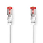 Nedis CAT6 nätverkskabel, RJ45 hane, 2m - Vit