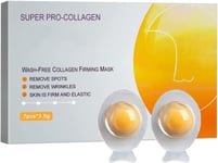 7Pcs Wash-Free Collagen Firming Mask, Collagen Moisturizing Sleeping Mask, Porta