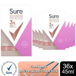 Sure Women Maximum Anti-Perspirant Deodorant Cream Stick Confidence 45ml, 36 PK