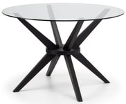Hayden Black Lacquered Round Dining Table - 4 Seater