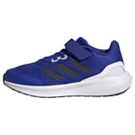 adidas RunFalcon 3.0 Elastic Lace Top Strap Shoes Sneaker, Lucid Blue/Legend Ink/FTWR White, 32 EU