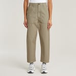 Pilot Cropped Pants - Beige - Women
