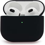 6 st svarta silikonfodral kompatibla med Airpods 3, skyddande fodral för AirPods 3:e generationen 2021, ultratunt, mjukt skyddsfodral för Airpods 3, Fro