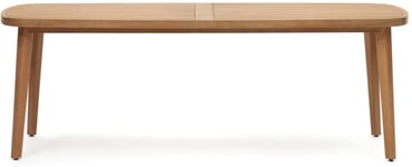 Maset, Udendørs bord, rustik, solidt træ by Kave Home (H: 77 cm. x B: 225 cm. x L: 100 cm., Natur)