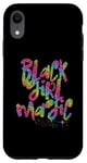 Coque pour iPhone XR Black Girl Magic Rainbow Leopard Melanine Black Queen Woman