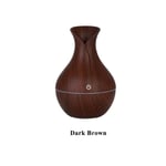 Usb Electric Humidifier Aroma Oil Diffuser Wood Grain Dark Brown