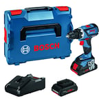 Bosch Professional 18V System perceuse-visseuse sans-fil GSR 18V-60 C (couple maxi 60 Nm, avec 2 batteries ProCORE18V 4.0Ah, chargeur GAL 18V-40, L-BOXX 136)