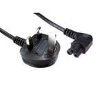 1.8m Right Angle UK Plug to C5 Clover Leaf Power Cable Cloverleaf Mains Lead