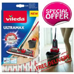 Vileda Ultramax 1-2 Spray Replacement Microfibre Pads Mop Head Refill New