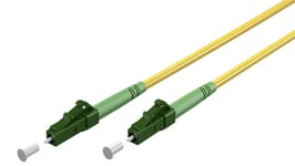 Goobay Fiberoptisk kabel (FTTH), Singlemode (OS2) Yellow, gul (Simplex), 30 m plugg LC-APC (8°) > plugg LC-APC (8°), halogenfri kabelhölje (LSZH)