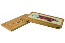 LAGUIOLE - Couteau Pliant manche en bois de pakka - Coffret Bois de Bambou - Couteau pliant pour usage quotidien - Coffret cadeau