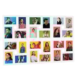 Fotoram för 24x(10x15 cm) bilder vit MDF