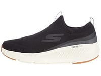 Skechers Mens GOrun Elevate - Slip on Performance Athletic & Walking Running Shoe, Black/White, 8.5 US