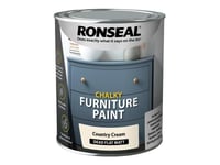  Ronseal Chalky Furniture Paint Country Cream 750ml RSLCFPCC750