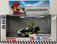 Mario Kart Pull & Speed Luigi Racer Nintendo Pull Back Action 1:43 2.5”  Age 3+