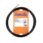 Anguilla – Passe-câble fixe souple Nylon 3 mm 20 m Noir