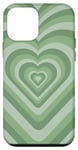 iPhone 12 mini Sage Green Aesthetic Coffee Love Heart Coffee Latte Case