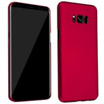 cadorabo Coque pour Samsung Galaxy S8 en Metallic Rouge - Housse Protection Rigide en Plastique Dur avec Anti-Choc et Anti-Rayures - Ultra Slim Fin Hard Case Cover Bumper