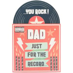 UK Greetings Birthday Card for Dad - Pop-Up Vinyl Record Design