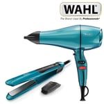 Wahl Hair Dryer ZY158 and Hair Straightener ZY157 Bundle Cool Teal