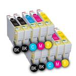PACK 10 x ENCRES COMPATIBLES INKPRO MULTICOLORESE LC223 BK V3 - LC223 Y V3 FOR BROTHER MFC-J5620DW