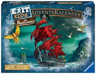 Ravensburger Mystery Kids 18234 Calendrier de l'Avent – Le trésor de Pirate – 24 énigmes pour Les Amateurs d'EXIT à partir de 6 Ans, 20186
