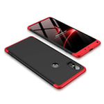 GKK Xiaomi Mi MIX 2S mobilskal plast matt - Svart och röd
