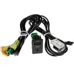 vhbw Câble adaptateur AUX USB pour radio de voiture (100 cm) compatible avec VW RNS315, Scirocco III (type 13) 08/2008+, Tiguan 2007+