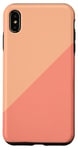 Coque pour iPhone XS Max Couleur tendance géométrique roses pêche fuzz l'année 2024
