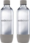 Sodastream Twin Pack 1 Litre Reusable BPA Free Water Bottles for Sparkling Water